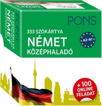 Stréda Eszter: PONS 333 szókártya Német középhaladó + 100 online feladat -  (Könyv)