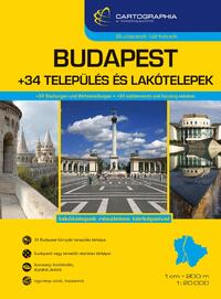 Budapest + 34 település és lakótelepek atlasz -  (Könyv)